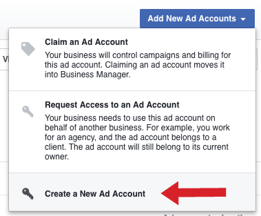 new ad account